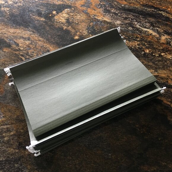 25 Pack Olive Green 100% Recycled Legal Reinforced Hanging Office Folders Set #1 - Picture 5 of 9